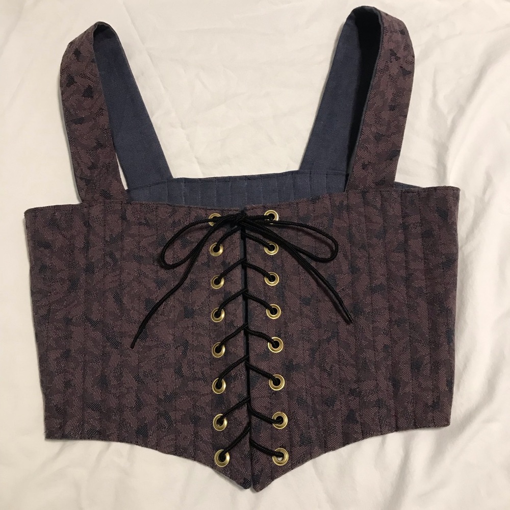 Never worn! Custom fully boned reversible bodice/corset, SCA, Ren Faire, costume